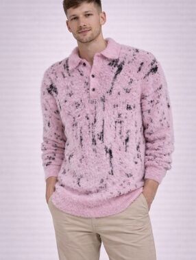 Zara Pink and Black Men Sweater